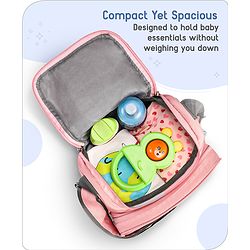 Babyhug Mini & Compact Sling Diaper Bag Floral Print- Pink