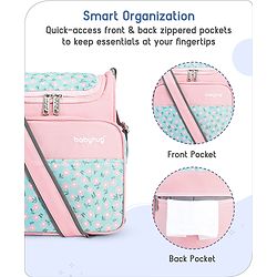 Babyhug Mini & Compact Sling Diaper Bag Floral Print- Pink