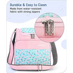 Babyhug Mini & Compact Sling Diaper Bag Floral Print- Pink