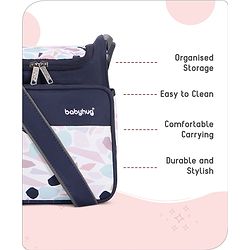 Babyhug Mini & Compact Sling Diaper Bag Abstract Print- Blue