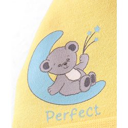 Babyhug 100% Cotton Cap With Bear Print Pack of 2 - Blue & Yellow