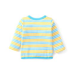Babyhug 100% Cotton Full Sleeves Front Open Vest Striped & Animal Print Pack of 3 - Multicolour