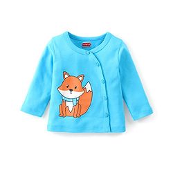 Babyhug 100% Cotton Full Sleeves Front Open Vest Striped & Animal Print Pack of 3 - Multicolour