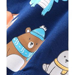 Babyhug 100% Cotton Full Sleeves Front Open Vest Striped & Animal Print Pack of 3 - Multicolour