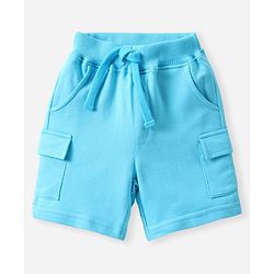 Babyhug Cotton Knit Half Sleeves Summer Theme Printed T-Shirt & Shorts Set - Blue & Yellow