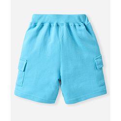 Babyhug Cotton Knit Half Sleeves Summer Theme Printed T-Shirt & Shorts Set - Blue & Yellow