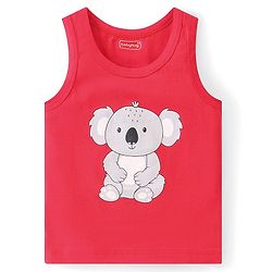 Babyhug 100% Cotton Sleeveless Sando Teddy & Koala Bear Print Pack of 3 - Multicolour