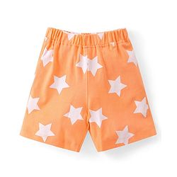 Babyhug Disney Cotton Knit Half Sleeves Night Suit With Mickey Mouse Print - Orange