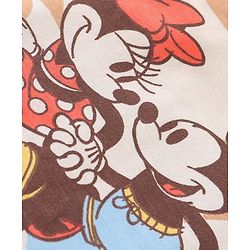 Babyhug Disney Cotton Knit Sleeveless T-Shirt & Shorts Set With Mickey & Minnie Mouse Print - Multicolor
