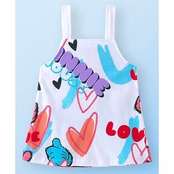 Babyhug Disney Single Jersey Knit  Frock With Half Sleeves Inner Tee & Minnie Mouse Graphics - Multicolor