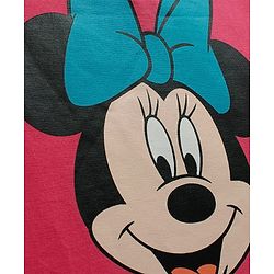 Babyhug Disney Single Jersey Knit  Frock With Half Sleeves Inner Tee & Minnie Mouse Graphics - Multicolor