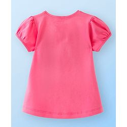Babyhug Disney Single Jersey Knit  Frock With Half Sleeves Inner Tee & Minnie Mouse Graphics - Multicolor