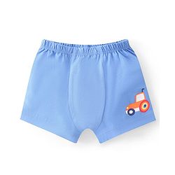 Babyhug 100% Cotton Above Knee Length Trunks Vehicle Print Pack of 3 - Multicolour