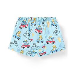 Babyhug 100% Cotton Knit Briefs with Striped & Car Print Pack of 3 - Multicolour