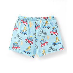 Babyhug 100% Cotton Knit Briefs with Striped & Car Print Pack of 3 - Multicolour