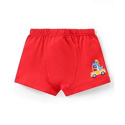 Babyhug 100% Cotton Knit Briefs with Striped & Car Print Pack of 3 - Multicolour