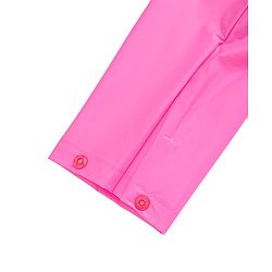 Babyhug Full Sleeves Below Knee Length Hooded Raincoat with Barbie Print - Fuschia