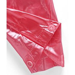 Babyhug Full Sleeves Below Knee Length Raincoat Barbie Print - Pink