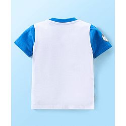 Babyhug Disney Cotton Knit  Half Sleeves Cut & Sew  T-Shirt with Mickey Mouse Graphics - Multicolour