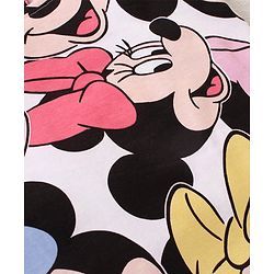 Babyhug Disney Cotton Knit Half Sleeves Top with Minnie Mouse Print- Multicolor