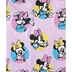 Babyhug Disney Cotton Knit  Sleeveless Top with Frill Detailing & Minnie Mouse Print - Pink