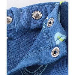 Babyhug Cotton Knit Half Sleeves Night Suit Star Fish Print - White