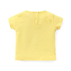 Babyhug Single Jersey Knit Half Sleeves Night Suit with Rainbow & Hearts Print - Yellow & Pink