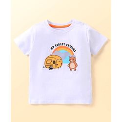 Babyhug Cotton Woven Printed Half Sleeves  Shirt With T-Shirt - Multicolour