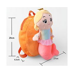 Babyhug Fashion Backpacks Mermaid Applique - Orange