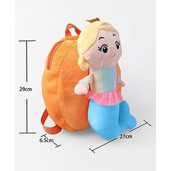 Babyhug Fashion Backpacks Mermaid Applique - Orange
