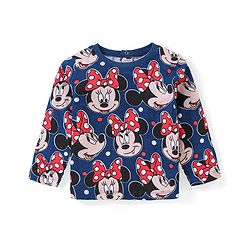 Babyhug  Disney Cotton Full Sleeves Nighsuit With Minnie Mouse Graphics Pack Of 2-Red & Blue