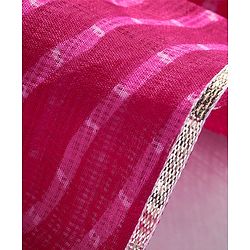 Babyhug Woven Singet Sleeves Kotta Printed & Sequins Detailing Ethnic Dress - Fuchsia