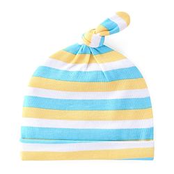 Babyhug 100% Cotton Cap with Beach Theme Print Pack of 2 - Blue & Yellow