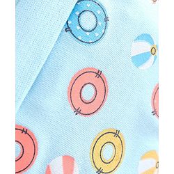 Babyhug 100% Cotton Cap with Beach Theme Print Pack of 2 - Blue & Yellow