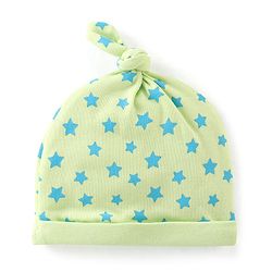 Babyhug 100% Cotton Cap with Star Print - Green