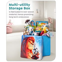 Babyhug Disney Foldable Storage Box with Lid The Lion King Theme- Blue| Collapsible Design| Versatile Use| Toys and Books Organizer| Trendy Storage Solution