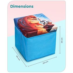 Babyhug Disney Foldable Storage Box with Lid The Lion King Theme- Blue| Collapsible Design| Versatile Use| Toys and Books Organizer| Trendy Storage Solution