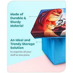 Babyhug Disney Foldable Storage Box with Lid The Lion King Theme- Blue| Collapsible Design| Versatile Use| Toys and Books Organizer| Trendy Storage Solution