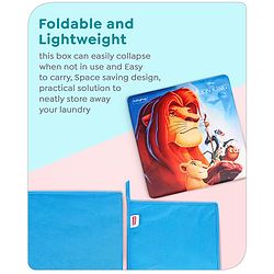 Babyhug Disney Foldable Storage Box with Lid The Lion King Theme- Blue| Collapsible Design| Versatile Use| Toys and Books Organizer| Trendy Storage Solution