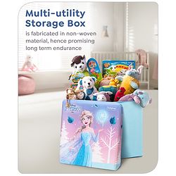 Babyhug Disney Foldable Storage Box with Lid The Lion King Theme- Blue| Collapsible Design| Versatile Use| Toys and Books Organizer| Trendy Storage Solution
