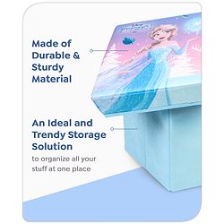 Babyhug Disney Foldable Storage Box with Lid The Lion King Theme- Blue| Collapsible Design| Versatile Use| Toys and Books Organizer| Trendy Storage Solution