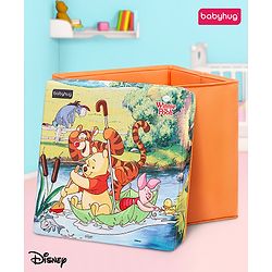 Babyhug Disney Foldable Storage Box with Lid The Lion King Theme- Blue| Collapsible Design| Versatile Use| Toys and Books Organizer| Trendy Storage Solution