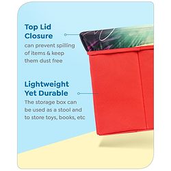 Babyhug Disney Foldable Storage Box with Lid The Lion King Theme- Blue| Collapsible Design| Versatile Use| Toys and Books Organizer| Trendy Storage Solution