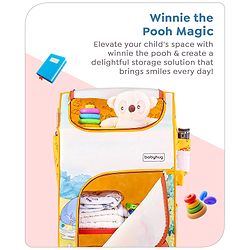 Babyhug Disney 4 Shelved Almirah With Wheels Winnie The Pooh Theme - Yellow