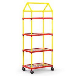 Babyhug Disney 4 Shelved Almirah With Wheels Winnie The Pooh Theme - Yellow