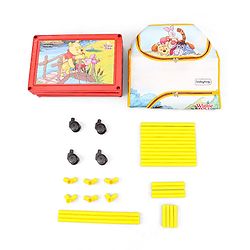 Babyhug Disney 4 Shelved Almirah With Wheels Winnie The Pooh Theme - Yellow