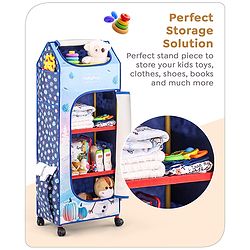 Babyhug Disney 4 Shelved Almirah With Wheels Winnie The Pooh Theme - Yellow