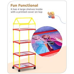 Babyhug Disney 4 Shelved Almirah With Wheels Winnie The Pooh Theme - Yellow