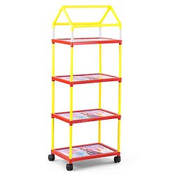 Babyhug Disney 4 Shelved Almirah With Wheels Winnie The Pooh Theme - Yellow