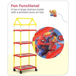 Babyhug Disney 4 Shelved Almirah With Wheels Winnie The Pooh Theme - Yellow